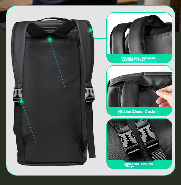 Banjeni Large Capacity Travel Backpack for Men and Women, Luggage Sleeve, Maternity Bag, Business Trip, Gym, Handheld and Crossbody Bag 11