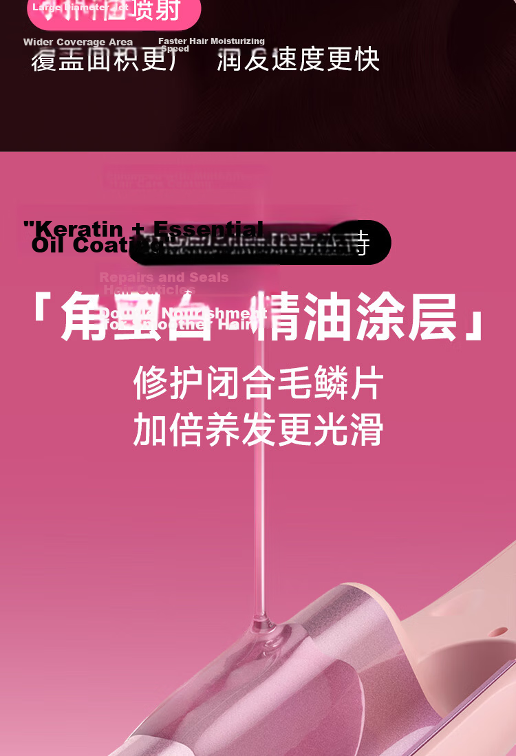 Cuiya 36mm Wave Curling Iron Negative Ion Deep V Long-Lasting Styling Tool Pink T501 Girlfriend Birthday Gift 9