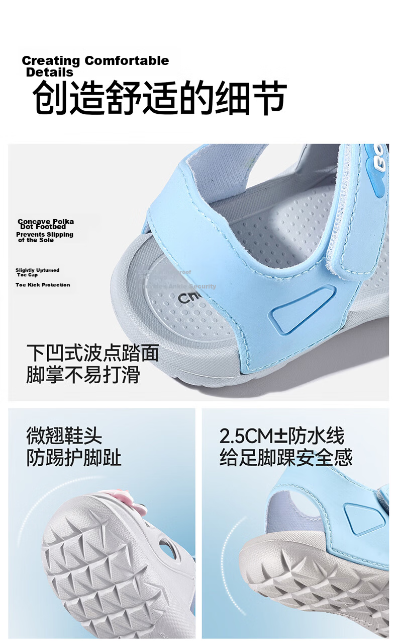 Cheerful Mario Baby Boys Summer Closed-Toe Sandals 2026 New Hollow Shoes Kids Non-Slip Soft Sole Girls Beach Shoes 10