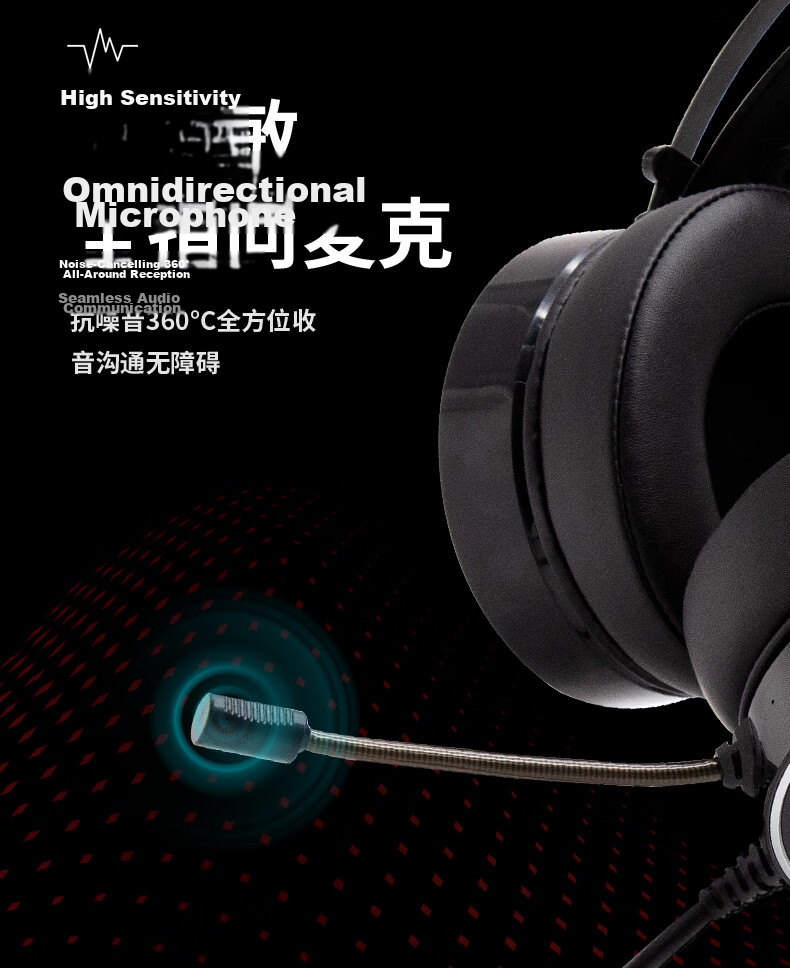 DAREU EH722RGB Gaming Headset Delta Operation 7.1 Surround Sound Over-Ear Desktop Esports Headphones Black Myth Wukong Phantom Black 7