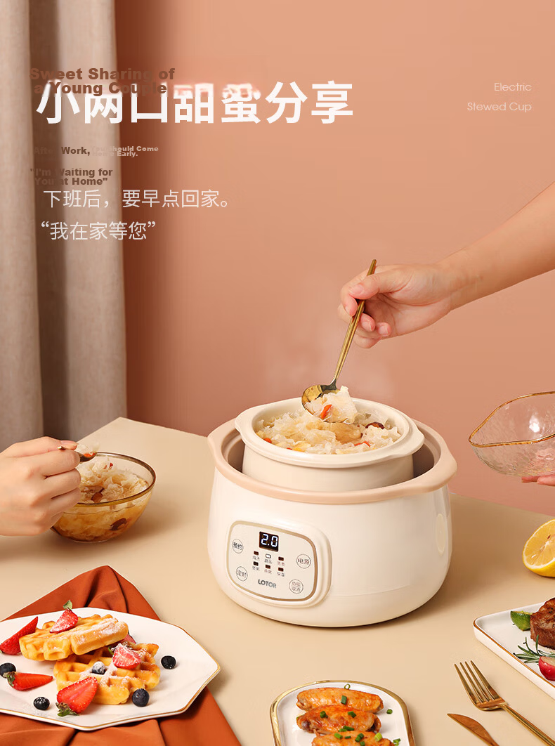 LOTOR Electric Stew Pot for Porridge and Soup Baby Food Cooker Rice Oil Separation Micro-Pressure Direct Stew Cooking Machine Dry Stew Special Stew Pot【Price Guarantee 618】 9