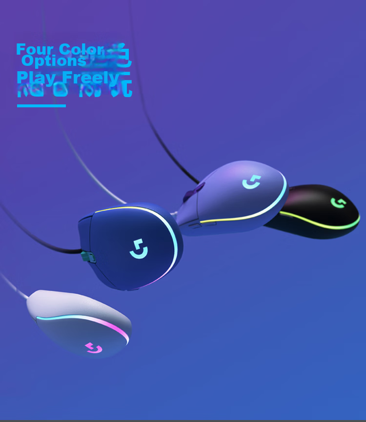 G G102 Wired Gaming Mouse, Lightweight Design, G102 Second Generation, RGB Lighting Effects, Pava Mouse, Essential for Valorant/Triangulum (Purple) 8