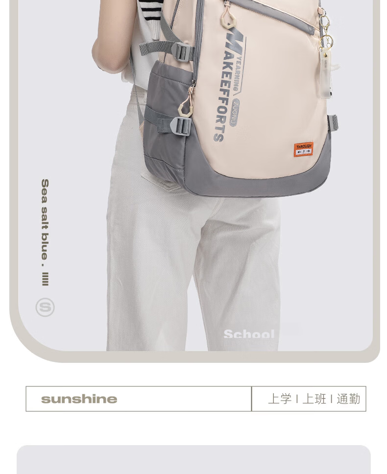 ZUONU Middle School Student Backpack Large Capacity Multi-Compartment Backpack for Boys And Girls High School Students Simple Double Shoulder Bag Black 1