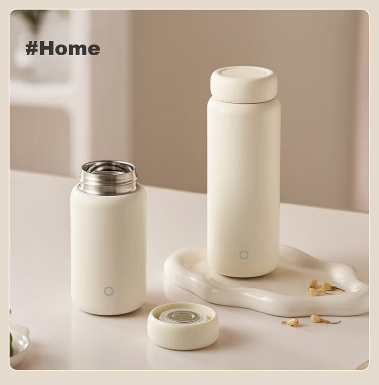 JD Jingzao Insulated Pocket Thermos Small Portable Vacuum Flask for Men Women Children 316L Stainless Steel 330ml 10
