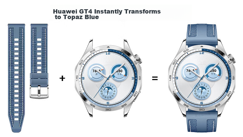Watchbond Compatible Huawei GT7 Watch Band for Watch5/GT5/GT6 Runner2/GT7Pro/6Pro Upgraded Quick-Release Button GT4 Composite Woven Men's Strap 6