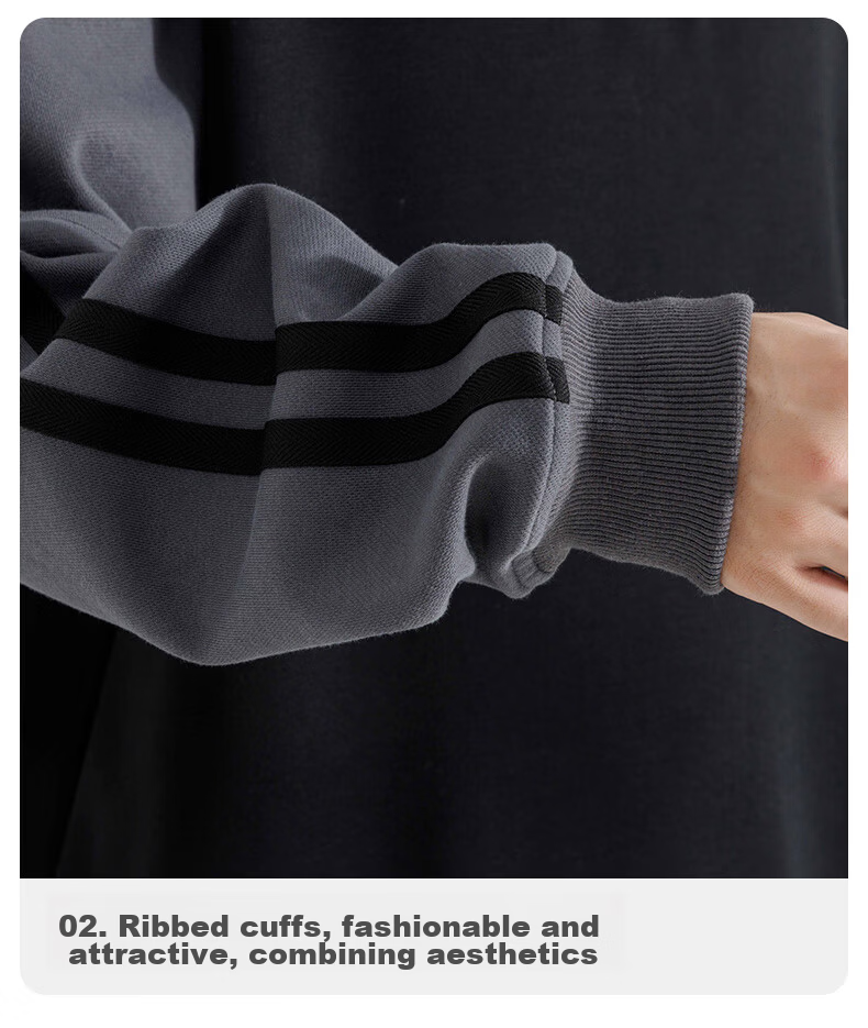 MMOPTOP American-Style Half-Zip Sweatshirt for Men, Spring And Autumn Season, Contrasting Color Raglan Sleeve, Loose Casual Top, 8905 Navy Blue L 17