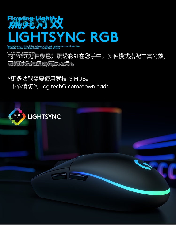 G G102 Wired Gaming Mouse, Lightweight Design, G102 Second Generation, RGB Lighting Effects, Pava Mouse, Essential for Valorant/Triangulum (Purple) 4
