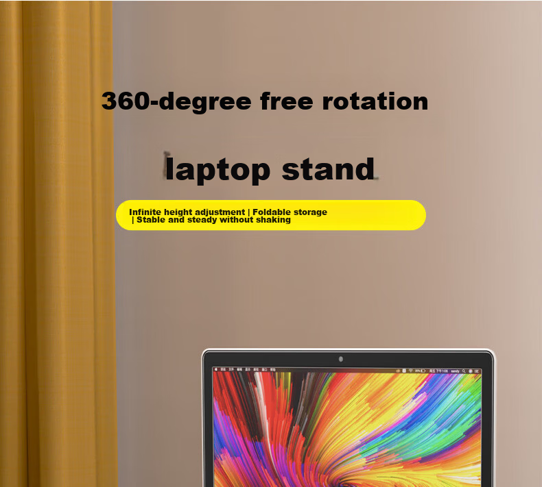 Youhuoda Laptop Stand Holder Elevated Cooling Rack Gaming Metal Frame 360-Degree Rotatable Adjustable Height Stand 1