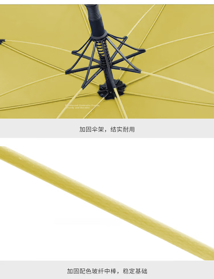 BAHAINIAO Double-Layer Umbrella, Long Handle, Enlarged Size, Extra Large, Sturdy, Reinforced, Thickened, Storm-Resistant, Double-Person, 150cm Extra-Large Umbrella 9