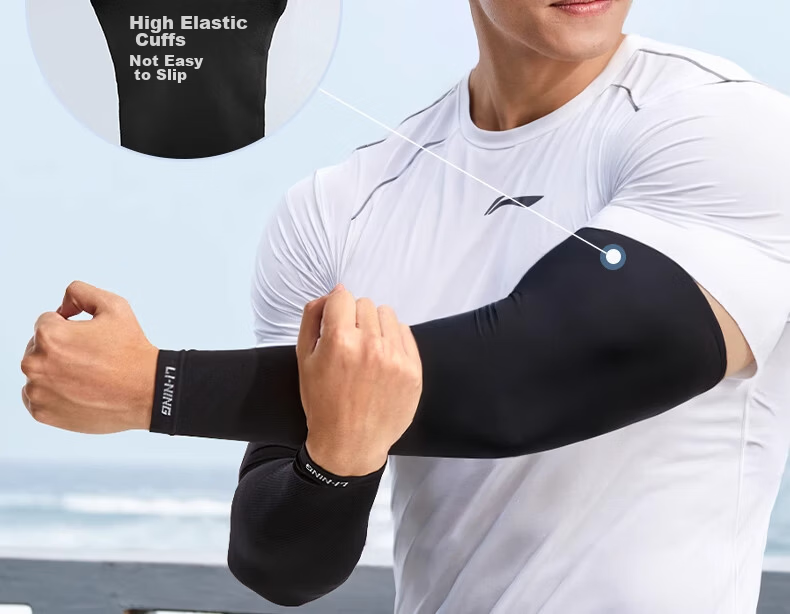 LI-NING Men's Cooling UV Protection Arm Sleeves Ice Silk Sun Protection Sleeve 2026 Cycling Arm Guard Women's Anti-UV 13