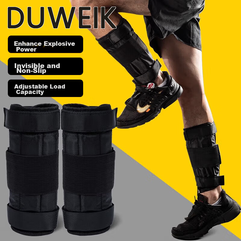 Duweike Adjustable Weighted Leg Straps Running Sandbag Lead Blocks Steel Plates Invisible Sports Sandbags Set 4KG