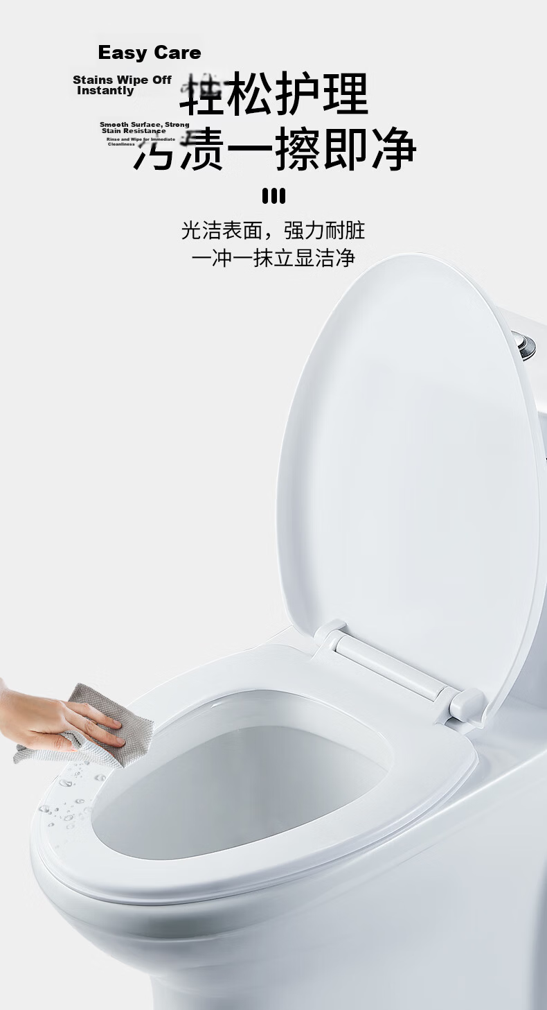 BSITN U-Shaped Thickened Toilet Seat Cover, Universal Fit, Slow-Close Toilet Seat, Old-Style Toilet Accessory B9065 8