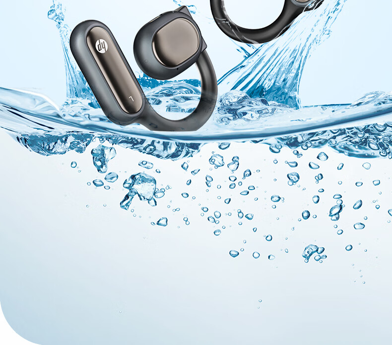 HP Bluetooth Headphones, Bone Conduction Concept True Wireless Open-Style, Music And Gaming Ear-Hook Headphones, Office And Sports Universal Noise Reduction, Metallic Gray 20