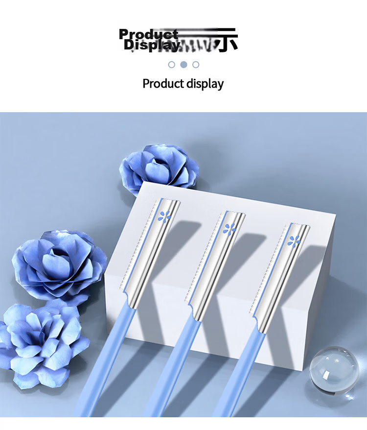 Beiyin Mini T-Shaped Eyebrow Razor, Beginner's Eyebrow Shaver, Anti-Cut Eyebrow Grooming Tool (Set of 3) 7