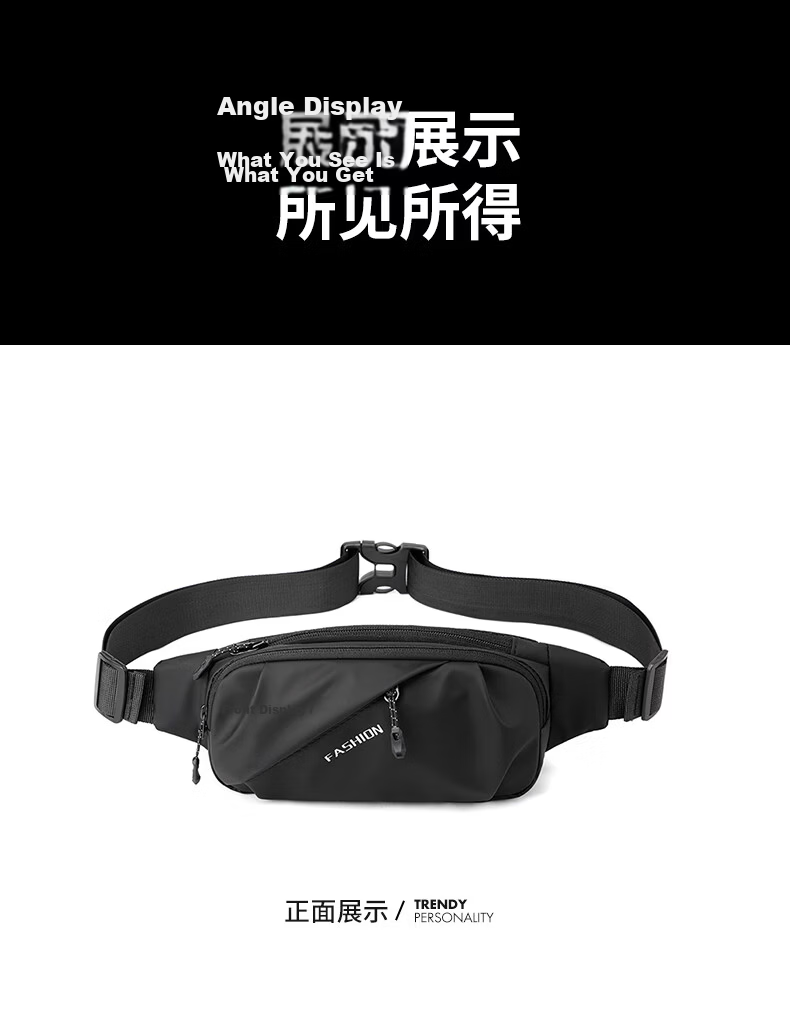 Half Cigarette Men's Single Shoulder Bag Trendy Cycling Outdoor Crossbody Mini Waist Bag Casual Lower Back Bag Student Sports Chest Bag Gift 13
