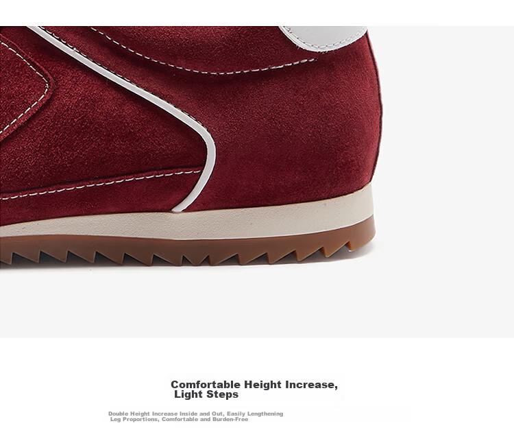 Lyle & Scott Casual Training Agan Shoes Mall Same Style Commuter Height Increasing Women's Shoes 19102 Rust Red BOS 38 6