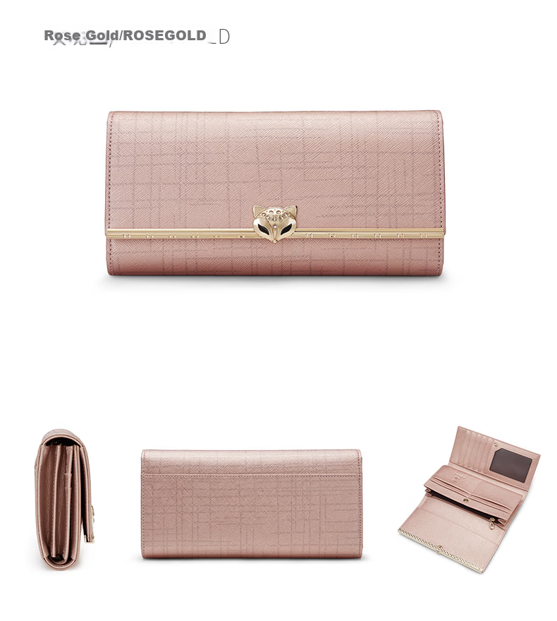 FOXER Genuine Leather Women's Large Capacity Long Wallet Card Holder Money Clip Clutch Coin Purse Luxury Girlfriend Birthday Gift 14