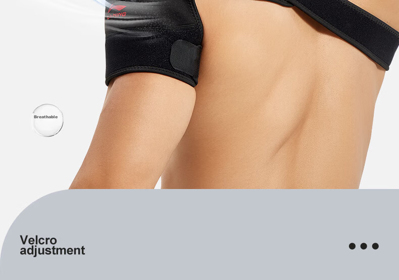 LI-NING Shoulder Support Single Pack Adjustable Breathable Pressure Sports Guard for Fitness Training Left Shoulder Universal Size 14