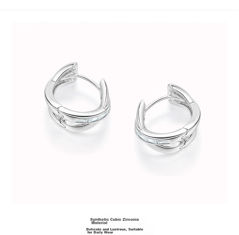 Aji Bean Women's Cross Clip-On Earrings Luxury Niche Studs Trending High-End Jewelry 2