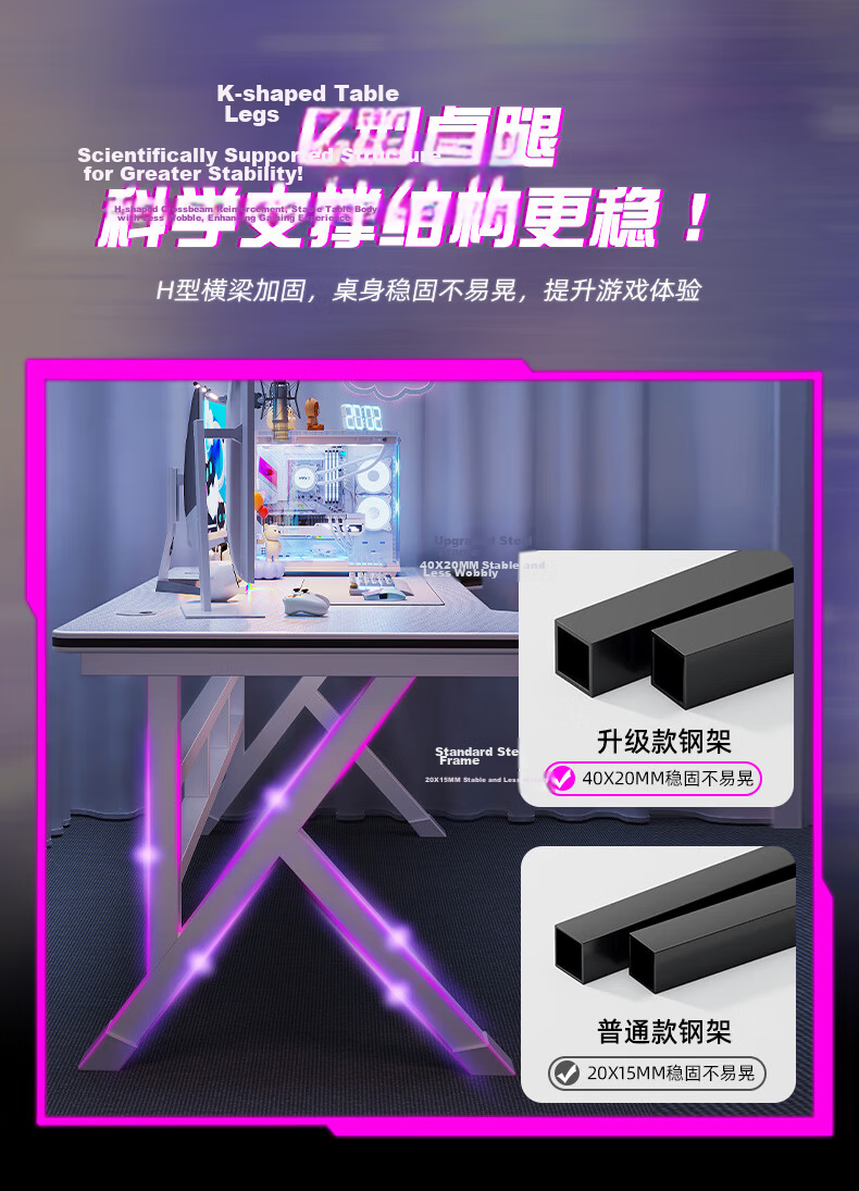 Shanshan Wooden Computer Desk Home Desktop Gaming Office Study Modern Simple Bedroom Table 6