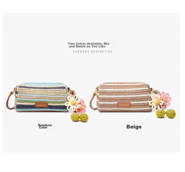 Aokang Women's New Rainbow Fashion Mobile Phone Bag Luxury Crossbody Shoulder Bag Birthday Gift Practical for Girlfriend 13