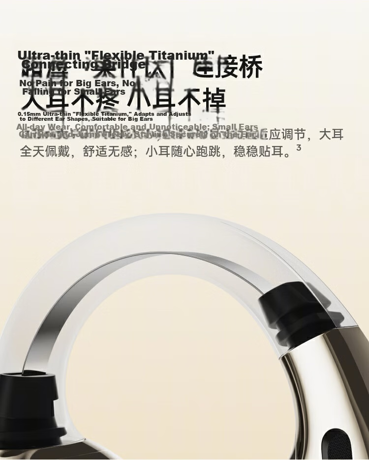 OPPO Enco Clip2 Open-Ear Headphones Clip-On Earphones Wireless Bluetooth Earbuds Sun Yat-Sen Style Comfortable Fit Compatible with Apple Huawei Xiaomi Phones Deep Space Gray 7