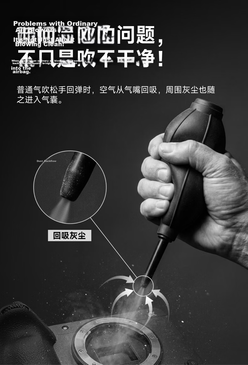 VSGO Micro High Camera Cleaning Unidirectional Small Egg-shaped Air Blower Dust Blower Lens Sensor Cleaner Keyboard Air Filter Dust Removal Ball 3