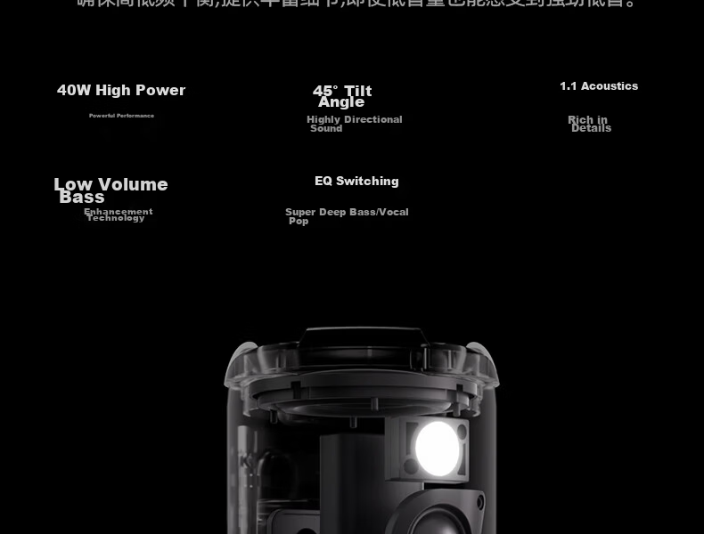WANYINBA M9 Bluetooth Speaker, 40W High Volume, Deep Bass, Outdoor Waterproof, Camping Portable, Bicycle Riding Car-Mounted, Home Computer High-Quality Speaker, Gray Long Battery Versio 21