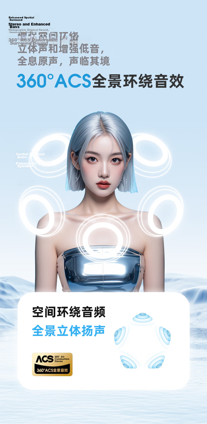 SHINECON QH-003 Open Bluetooth Bone Conduction Earphones Open-Ear Sports Headphones Noise Cancelling Running Cycling Earbuds Huawei Apple Birthday Gift 5