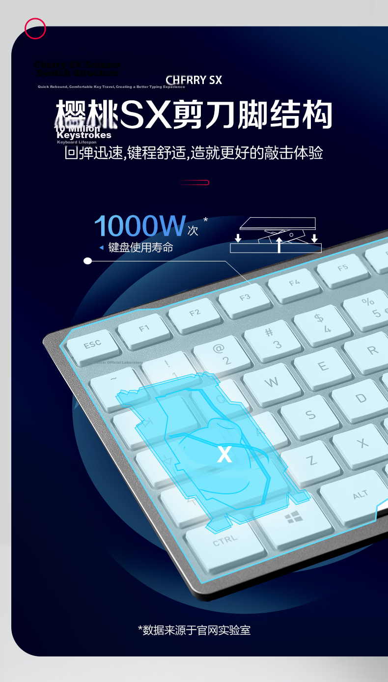 CHERRY DW9100 Wireless Keyboard and Mouse Set Wireless Bluetooth Dual-Mode Keyboard and Mouse Computer Keyboard Office Business SX Scissor-Switch Ultra-Thin Rechargeable Black 9
