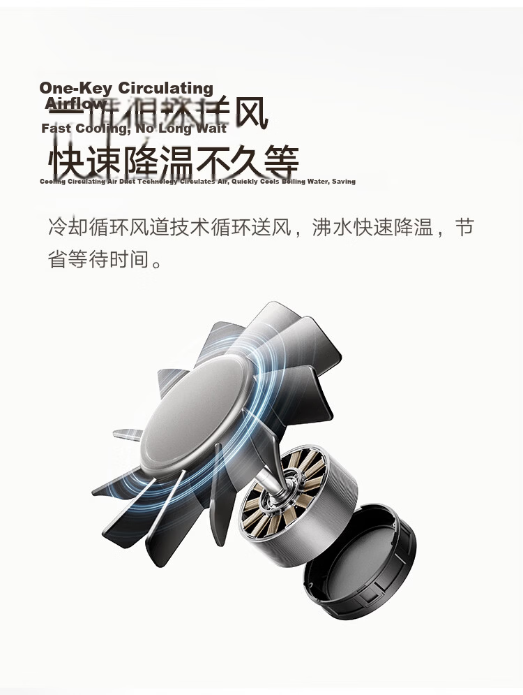 Mijia Xiaomi Smart Electric Kettle Pro 5L Household Water Dispenser Electric Hot Water Pot Milk Warmer Active Water Convection Air Cooling Water Level Monitoring 316L Stainless Steel Inner Tank 13