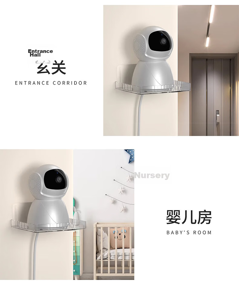 Jingjiayi Camera Mount, No Drilling Required, Surveillance Bracket, Indoor And Outdoor Home Use Storage Rack for Monitoring Equipment 10