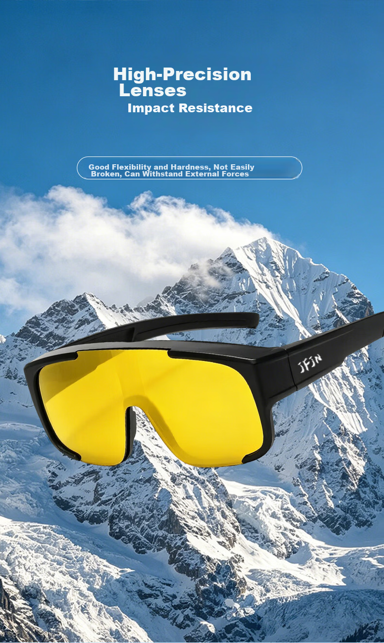 JFJN Night Vision Glasses Myopia Clip-On Cycling Mountaineering Sunglasses Driving Anti-Glare High Beam Protective Goggles HW001 9