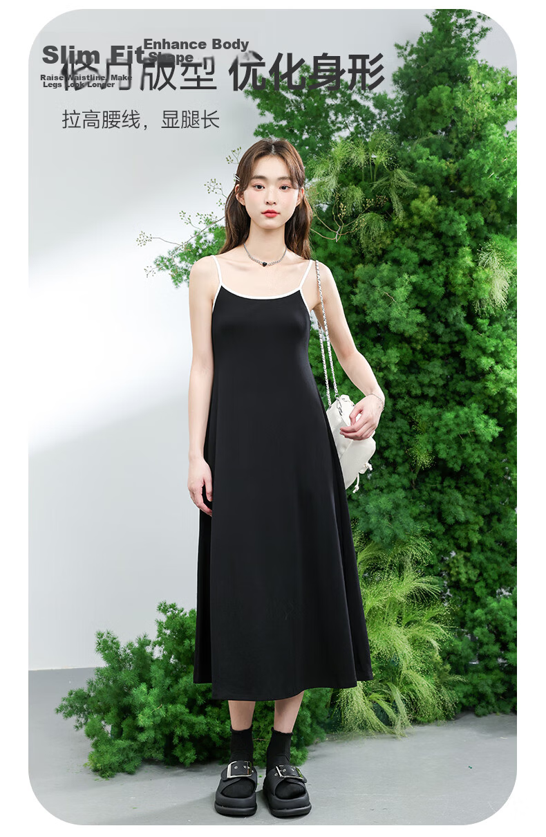MJ STYLE Women's Spaghetti Strap Dress 2026 Summer New Elegant Slim Fit Waist-Defining Sexy Vacation Maxi Dress 7