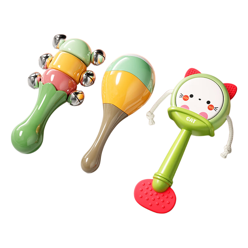 Yisr Baby Toy Newborn 0-3-6 Months Rattle Maracas Teether 0-1 Year Soothing Toy