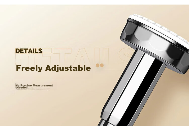 Futuristic Telescopic Clothes Drying Rod No-Drill Balcony Clothes Rack Stainless Steel Shower Curtain Rod Wardrobe Hanging Rod Support 70-120cm 43