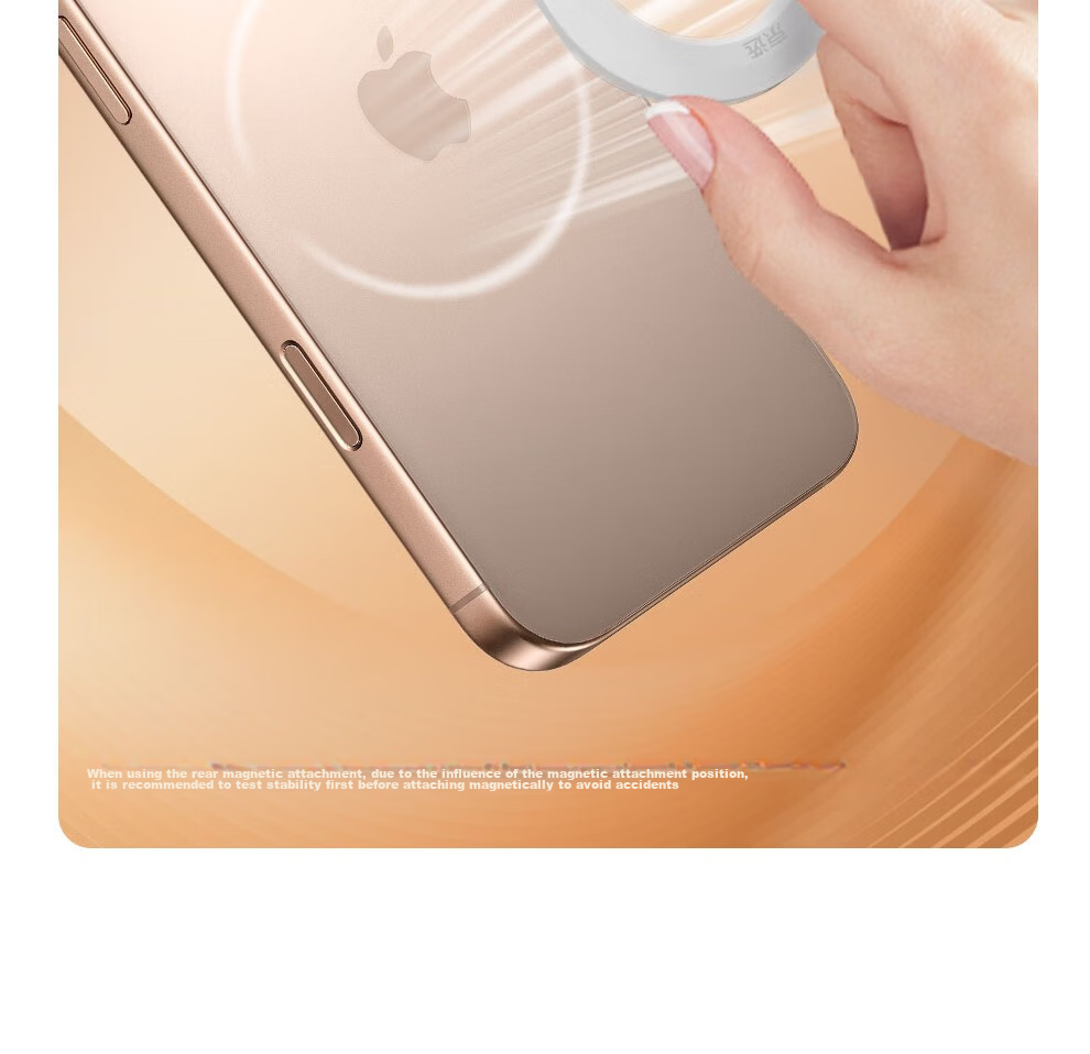 Jingxuan JD Self-Owned Brand Double Ring Magnetic Phone Holder White Double-Sided Ring Buckle MagSafe Back Sticker New Apple 16/17 Tablet Car Desktop Portable Shooting 5