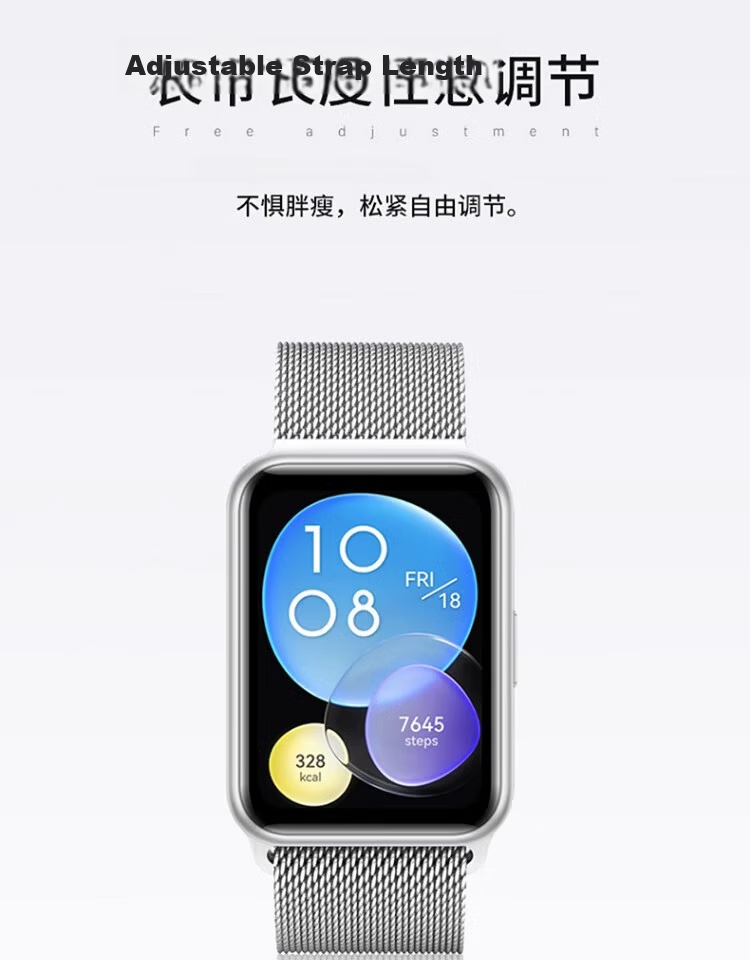 Iboann Silicone Watch Band Compatible with Huawei Fit2 Smartwatch, Suitable for Men And Women, Fashionable/energetic Wristband, Original Integrated Accessory 10
