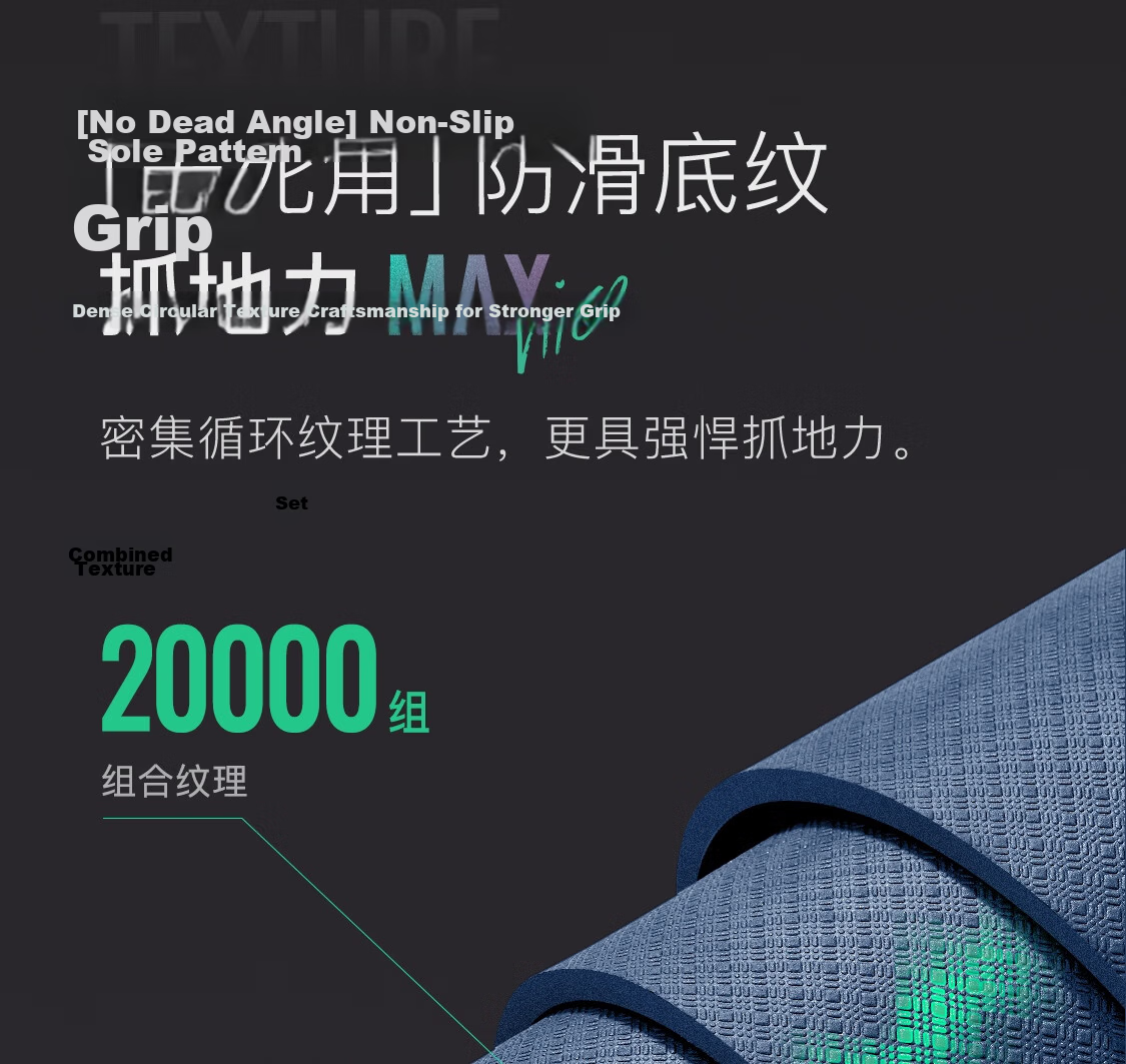 Keep Yoga Mat for Men, Fitness Mat Extended And Widened, Thickened 200*100cm Non-Slip Exercise Mat Training Pad, Gray 10