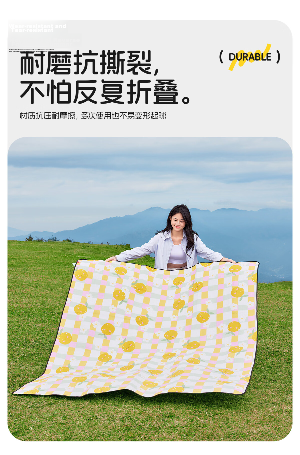 CAMEL Outdoor Ground Mat Tent Camping Pad, Thickened Waterproof Wear-Resistant Picnic Mat, Moisture-Proof Floor Mat A0S3H8O102 Indigo Blue 7
