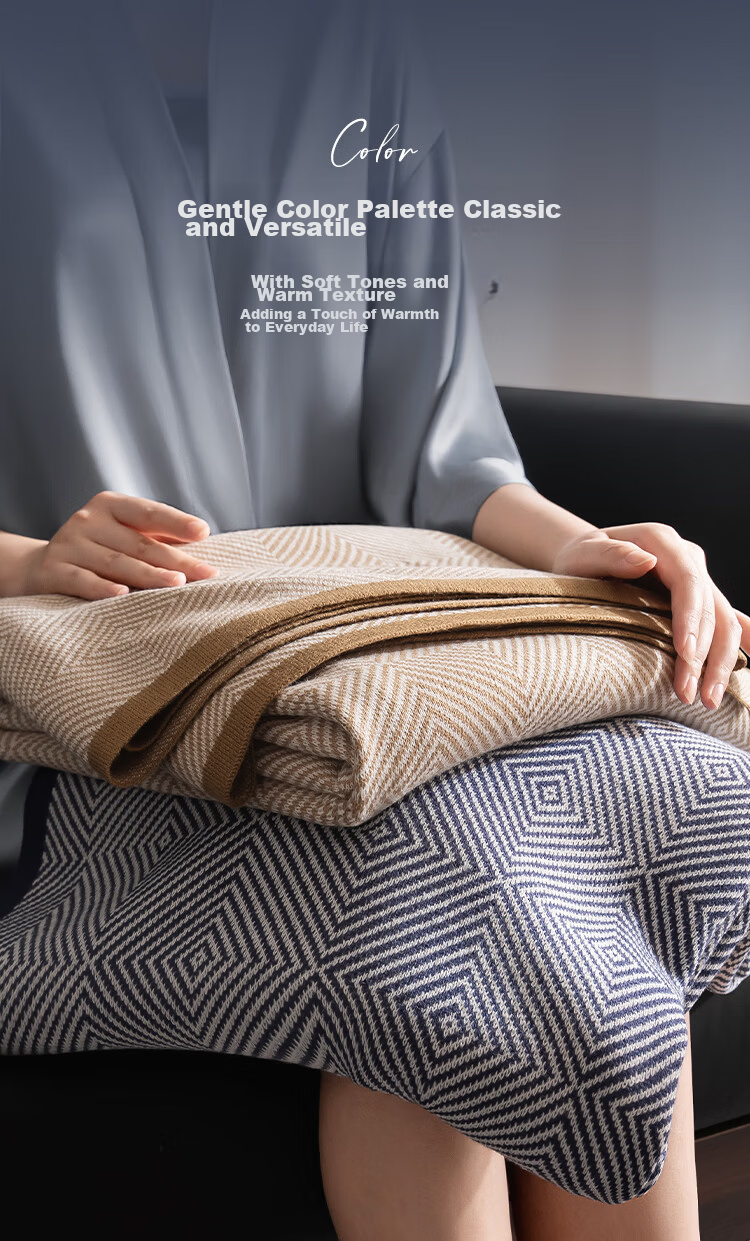JD Jingzao Starlink Aviation Blanket Four Seasons Office Airplane First Class Cover Nap Blanket Blue 1.5x2.0m 8