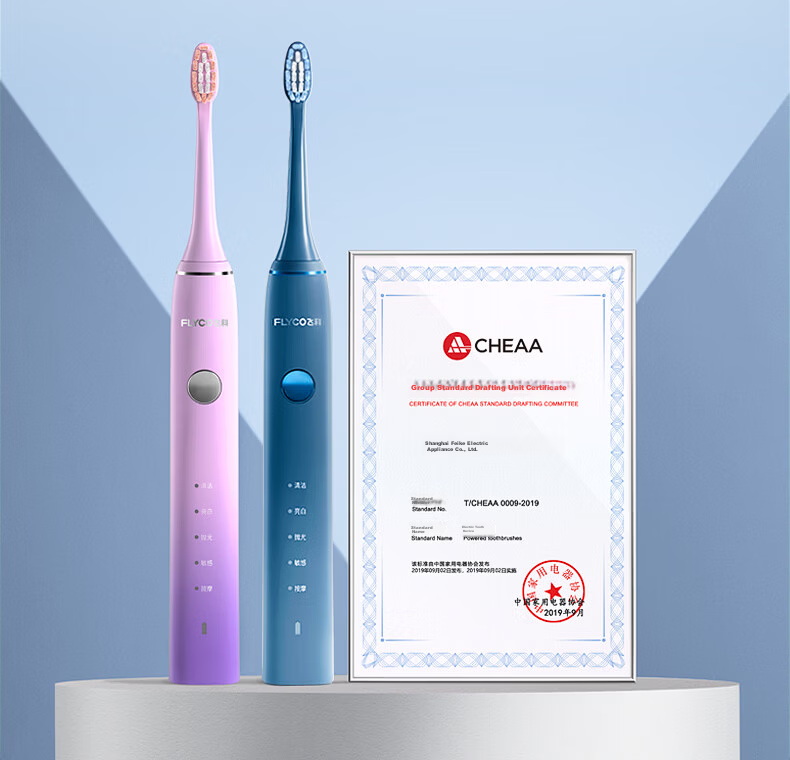 FLYCO Electric Toothbrush for Adults with Sonic Vibration Deep Cleaning And Gum Protection FT7205 Sapphire Blue Couple Edition Sold by JD Mid-Autumn Festival Birthday Gift for Boyfriend Girlfriend 24