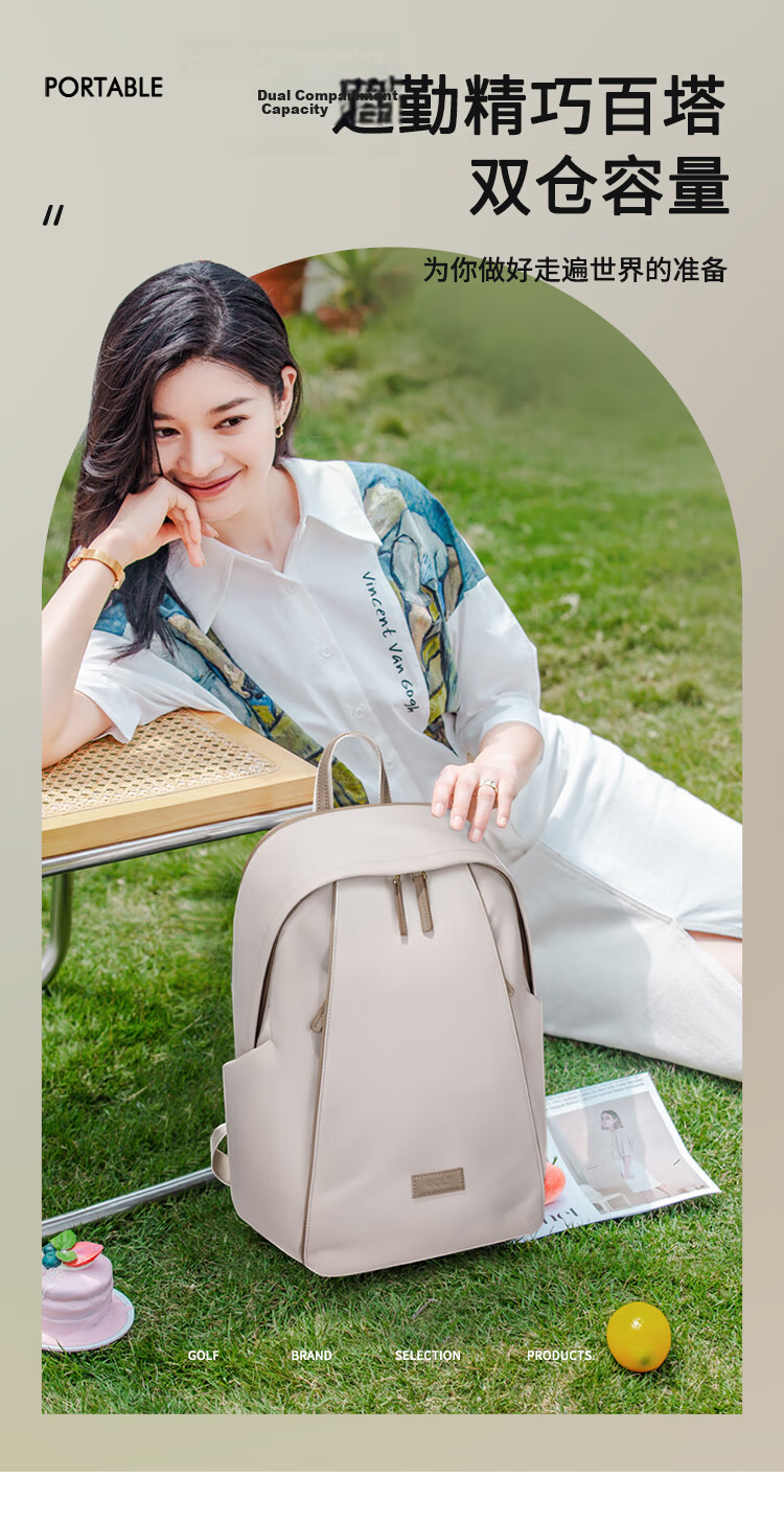 GOLF Women's Laptop Backpack, 14/15 Inch Notebook Business Backpack, Commuter Student Schoolbag, Travel Bag for Business Trips 2