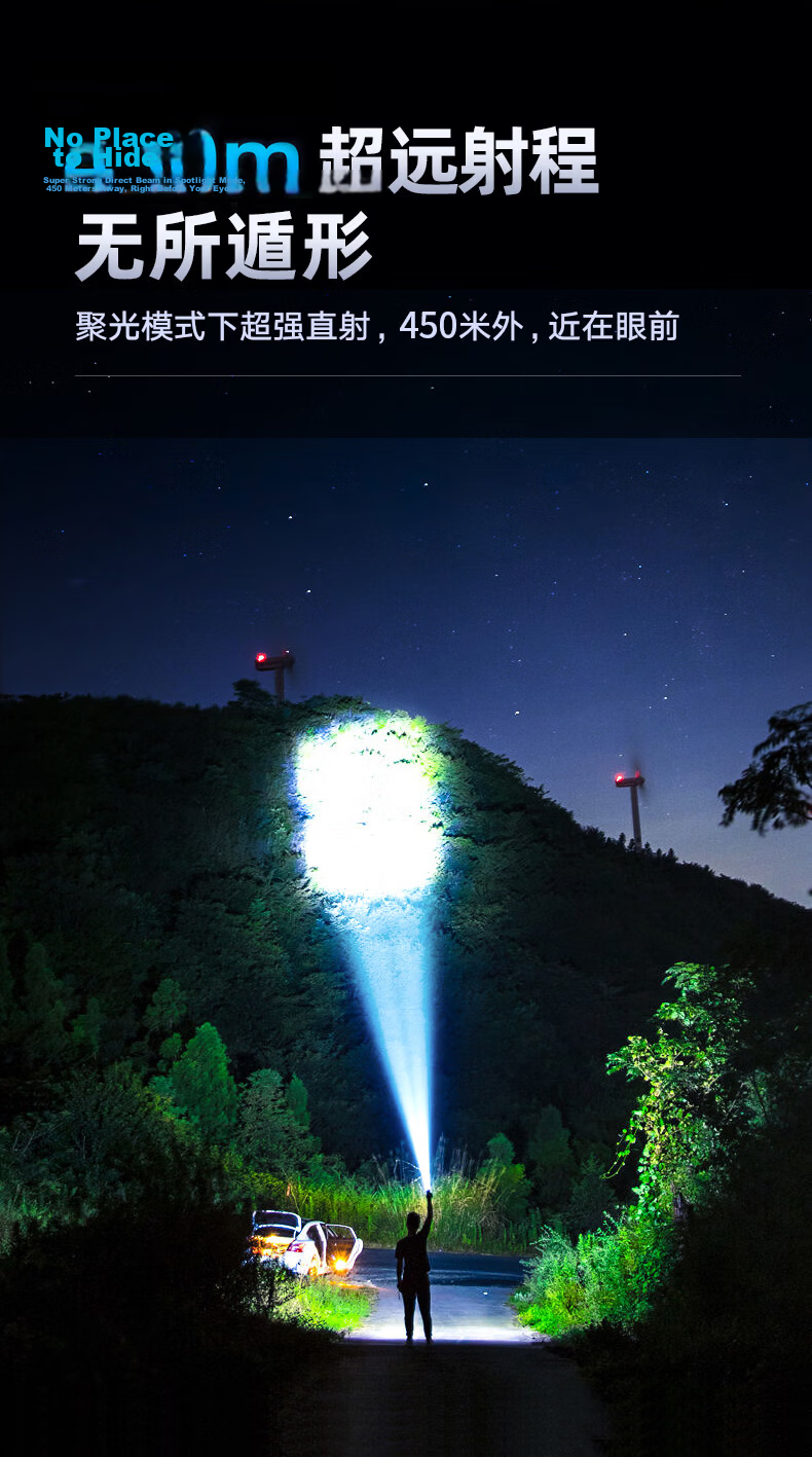 PHILIPS High Brightness Flashlight Super Long Battery Life Portable Military Outdoor Emergency Light SFL6252 2