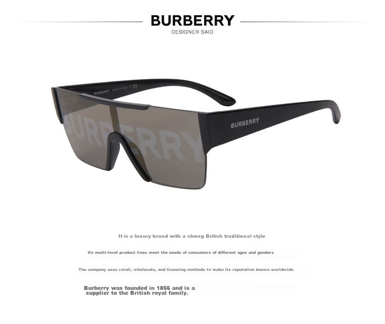 BURBERRY Sunglasses, BURBERRY Men's And Women's Sunglasses, Fashionable Square Frame Glasses, Valentine's Day Gift, 4291 3001G 4