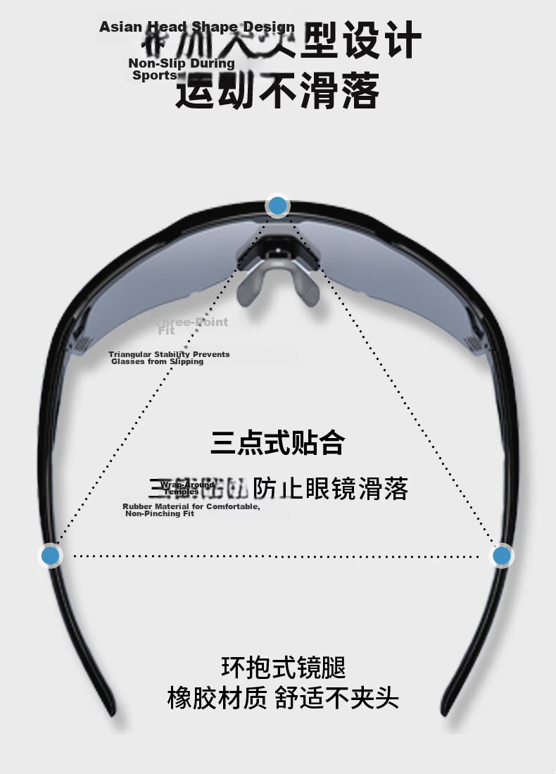 CAPONI Anti-Fog Cycling Glasses for Men And Women, Hiking Sunglasses, Outdoor Sports Photochromic Sunglasses, Day And Night Use, UV Protectio 14