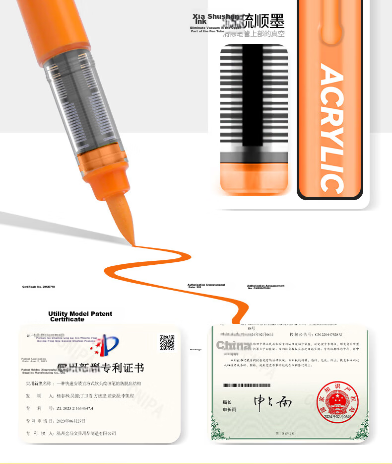 Master Back-to-School Stationery 60-Color Liquid Acrylic Marker Soft Tip Smart Ink Control Layerable Watercolor Pen Large Capacity High Coverage Brush Handwritten Report Doodle Marker 9