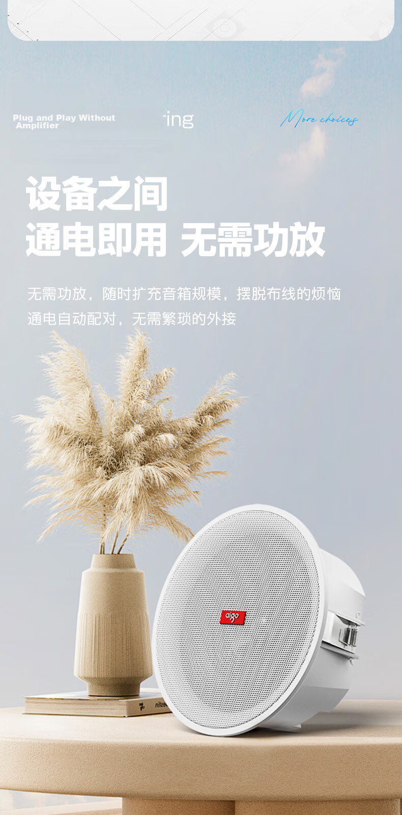 Patriot Ceiling Speaker Bluetooth Background Music Public Address Commercial Home Restaurant Conference Room Professional Embedded Ceiling Speaker X185 10
