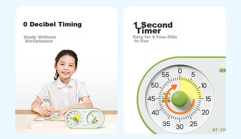 QITE Timer, Learn Self-Discipline, 2026 New Model for Primary School Students, Time Management Device, Electronic Alarm Clock, Countdown Reminder, Wake-Up Aid, Birthday Gift for Boys 4