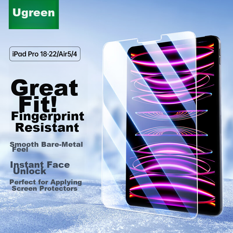 UGREEN Tempered Glass Screen Protector for Apple iPad Mini 7/6 8.3-inch Dust-Free Case 2024/21 New A17 Pro Chip Tablet Screen Protector HD Quick Apply